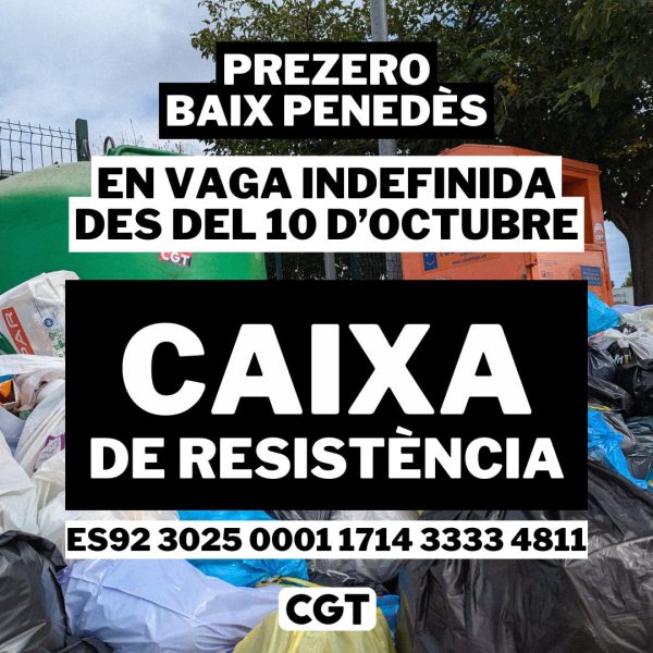 PREZERO Huelga indefinida CGT caja resistencia