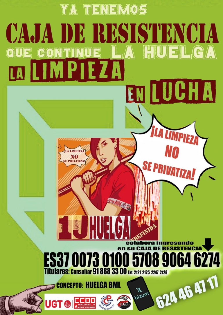 caja resistencia madrid alcala de henares limpieza CGT
