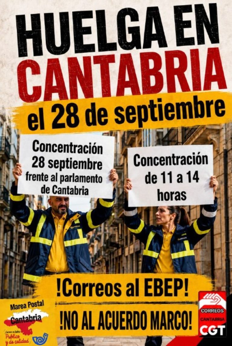 Cartel Huelga Cantabria